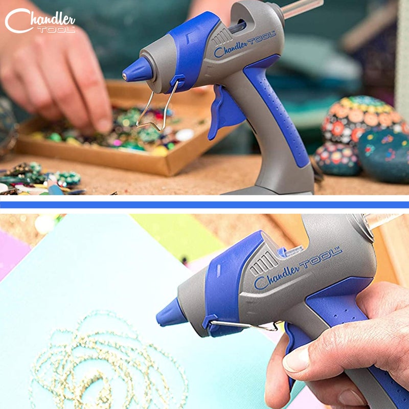 Chandler Tool Mini Hot Glue Gun And Sticks Set for Crafts and DIY Pistola De Silicona Caliente Inalambrica Complete Hot Glue Gun Kit With Glue Sticks (Blue) - Image 5
